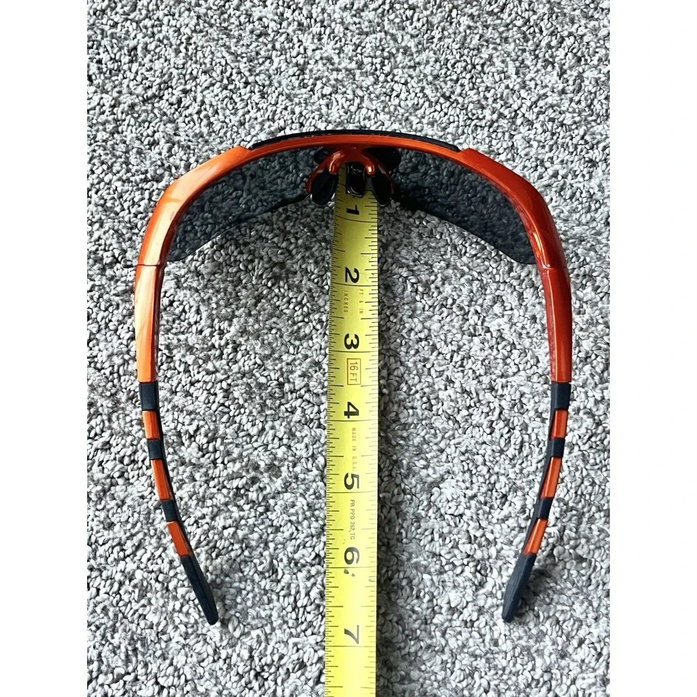 Orange Black Sport Shield Wrap Sunglasses Cycling Running Golf Fishing UV Style